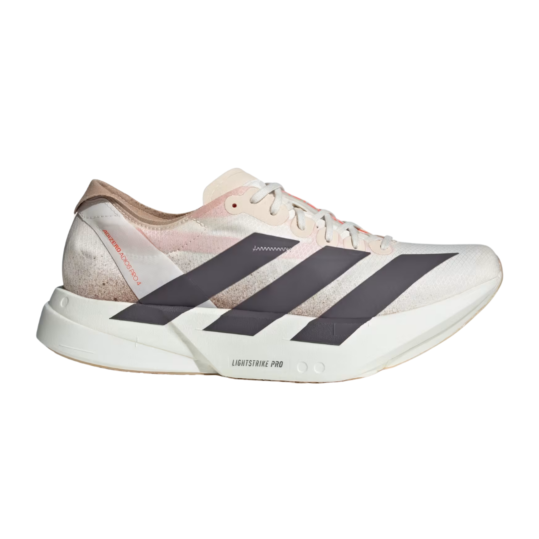 Tênis Adizero Adios Pro 4 (Chalk White / Grey Strata / Impact Orange)