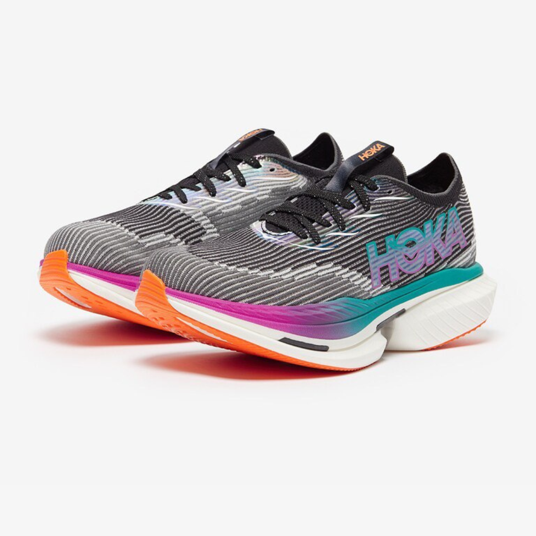 Hoka Cielo X1 Unissex - Preto/Electric Aqua