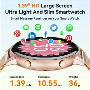 Relógio inteligente feminino 2025