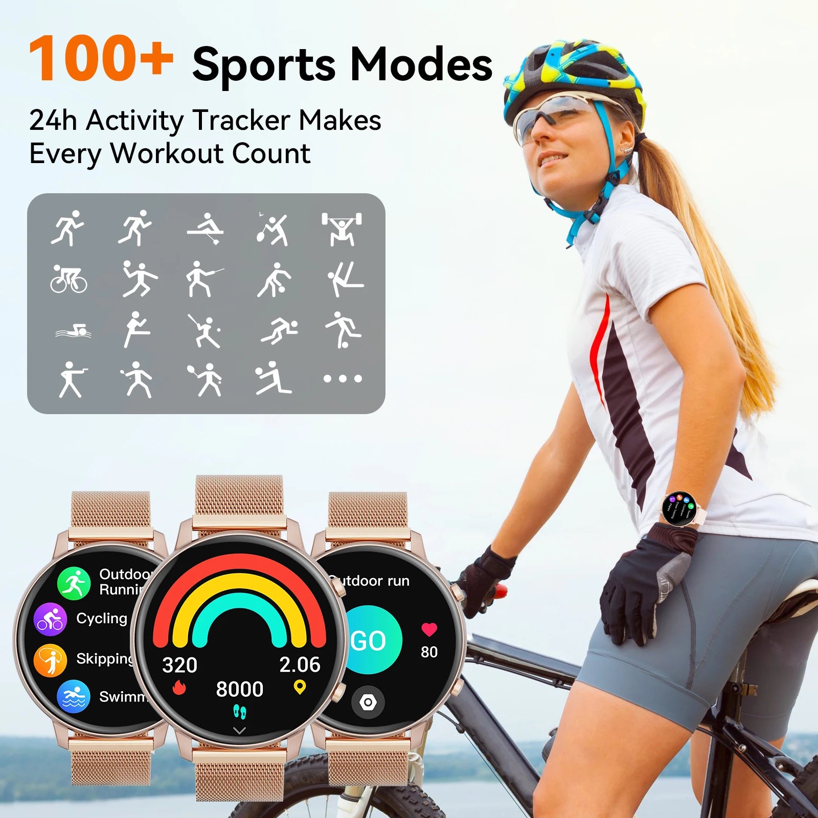 Relógio inteligente feminino 2025