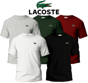 Kit 05 Camisas T-SHIRT Lacoste Premium Basica