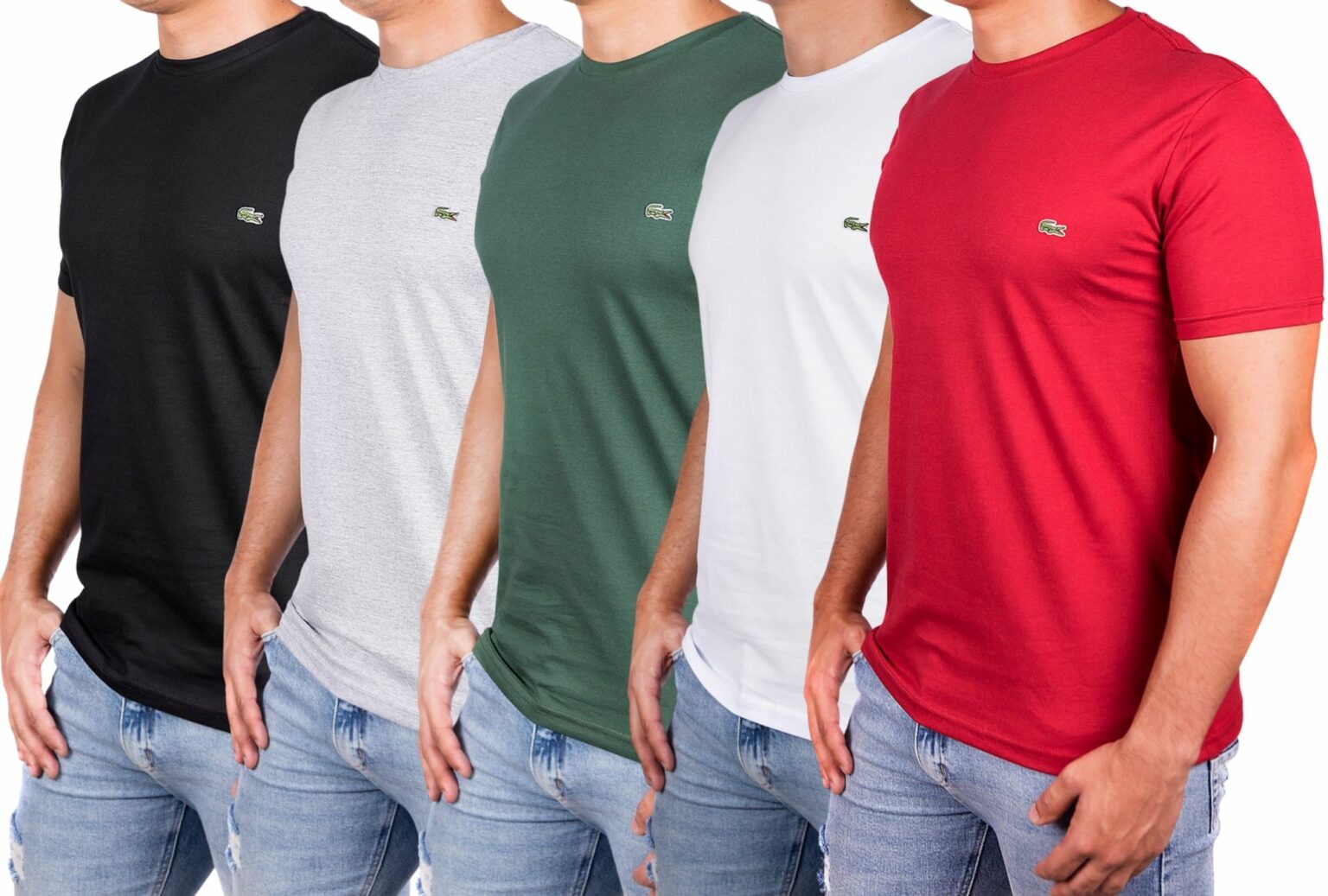 Kit 05 Camisas T-SHIRT Lacoste Premium Basica