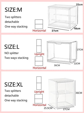 Caixa de armazenamento organizador para fingidas caixa acrílica caixa cega vitrine organizadores de jóias organizador de maquiagem para saco