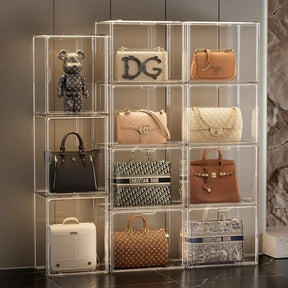 Caixa de armazenamento organizador para fingidas caixa acrílica caixa cega vitrine organizadores de jóias organizador de maquiagem para saco