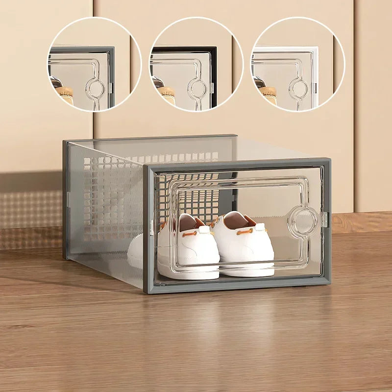Organizador de sapatos transparente sapatos rack